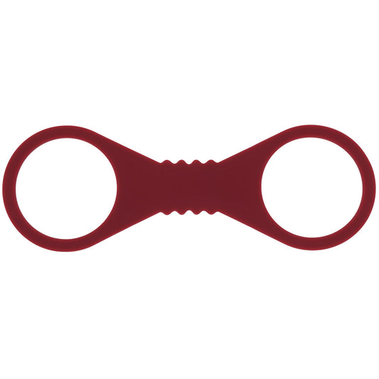 Sex & Mischief Enchanted Large Silicone Cuffs - Burgundy Large Restraints