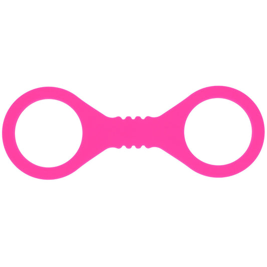 Sex & Mischief Small Hot Pink Silicone Cuffs - Hot Pink Small Restraints