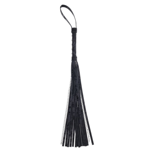 SPORTSHEETS Velvet Noir Chain Flogger - Black 43 cm Flogger Whip