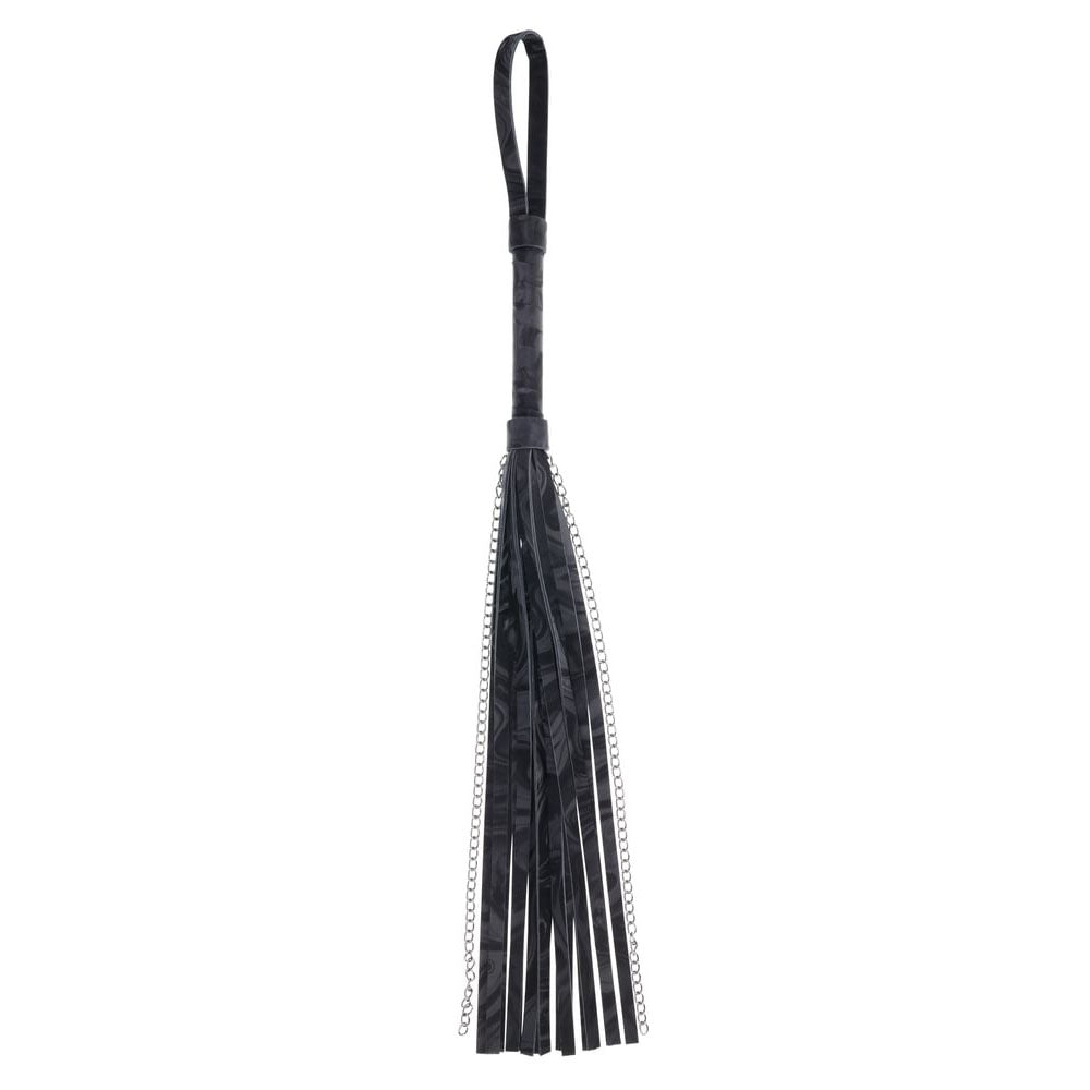 SPORTSHEETS Velvet Noir Chain Flogger - Black 43 cm Flogger Whip