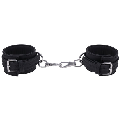 SPORTSHEETS Signature Midnight Muse Ankle Cuffs - Black Adjustable Leg Restraints