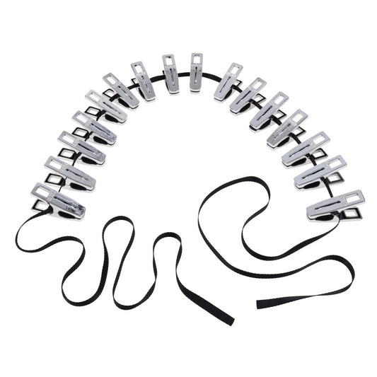 EDGE Body Zipper Clothes Pins - Chrome Chrome Pins - Set of 16