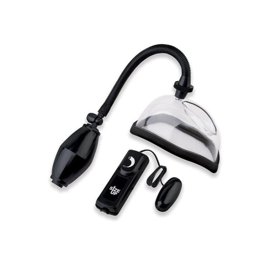 Size Up Vibrating Pussy Pump - Clear Vibrating Vagina Pump