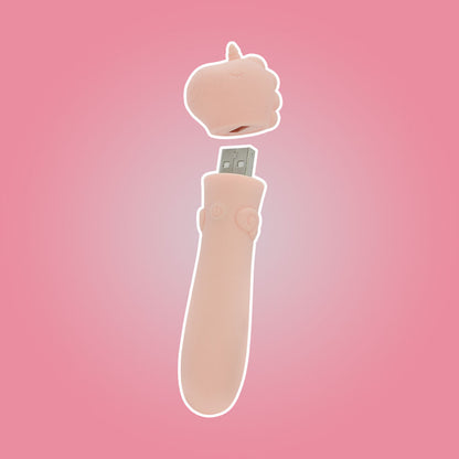 Unihorn - USB Bullet - Heart Throb - Coral USB Rechargeable Vibrating Bullet