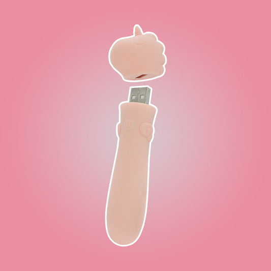 Unihorn - USB Bullet - Heart Throb - Coral USB Rechargeable Vibrating Bullet