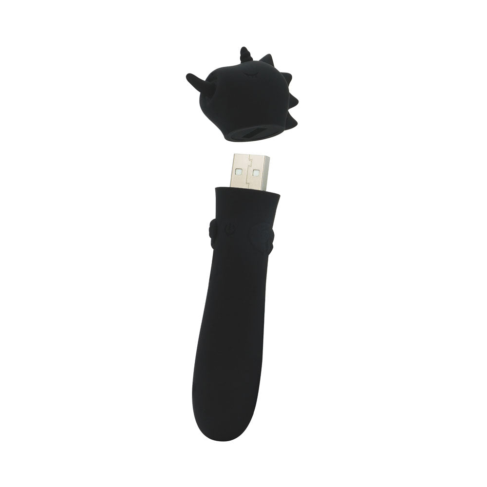 Unihorn - USB Bullet - Wild Spirit - Black USB Rechargeable Vibrating Bullet
