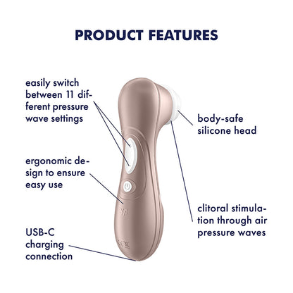 Satisfyer Pro 2 - Rose Gold - Touch-Free USB-C Rechargeable Clitoral Stimulator